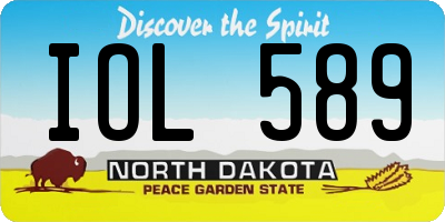ND license plate IOL589