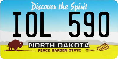 ND license plate IOL590