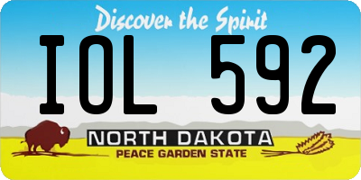 ND license plate IOL592