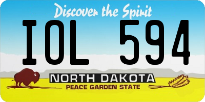 ND license plate IOL594