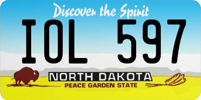ND license plate IOL597