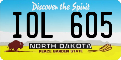 ND license plate IOL605