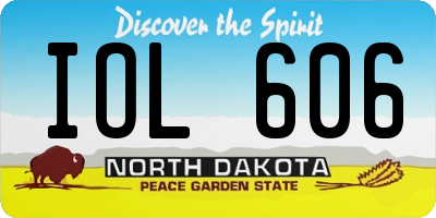 ND license plate IOL606