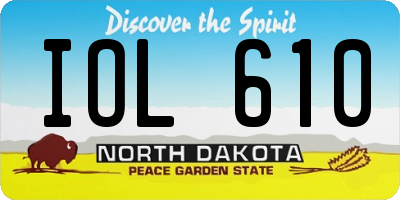 ND license plate IOL610