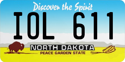 ND license plate IOL611