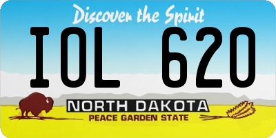 ND license plate IOL620