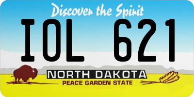 ND license plate IOL621
