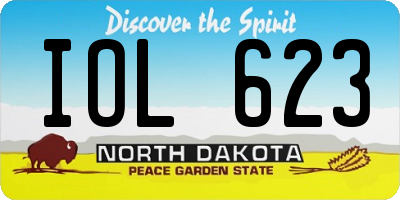 ND license plate IOL623
