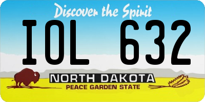 ND license plate IOL632