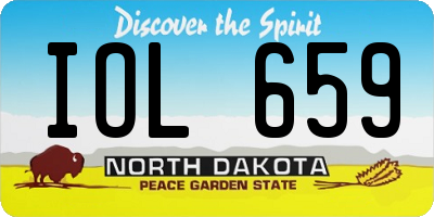 ND license plate IOL659