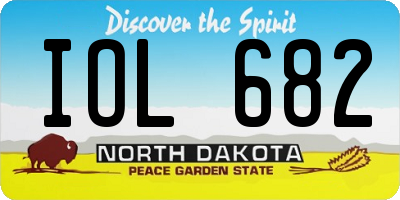 ND license plate IOL682