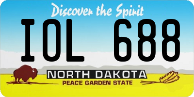 ND license plate IOL688