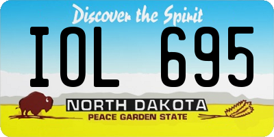 ND license plate IOL695
