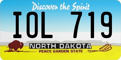 ND license plate IOL719