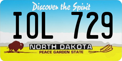 ND license plate IOL729