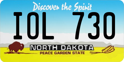 ND license plate IOL730