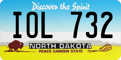 ND license plate IOL732