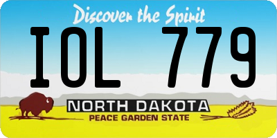 ND license plate IOL779