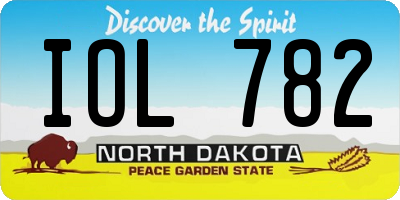 ND license plate IOL782