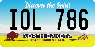 ND license plate IOL786