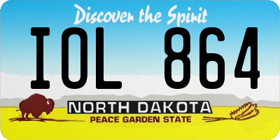 ND license plate IOL864
