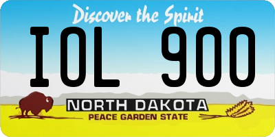 ND license plate IOL900