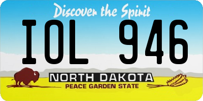 ND license plate IOL946