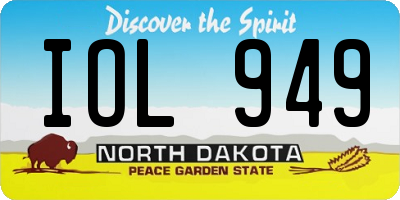 ND license plate IOL949