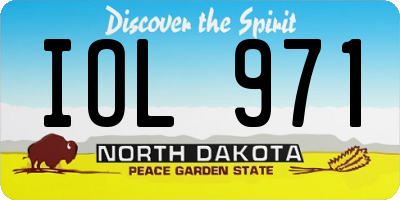 ND license plate IOL971