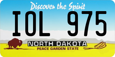 ND license plate IOL975