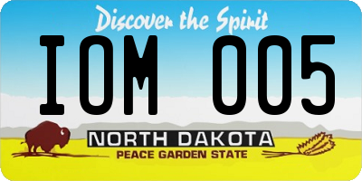 ND license plate IOM005