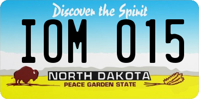 ND license plate IOM015