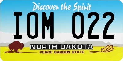 ND license plate IOM022