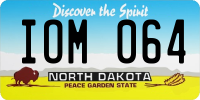 ND license plate IOM064