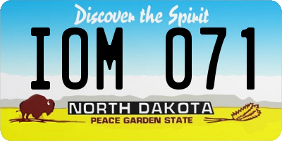 ND license plate IOM071