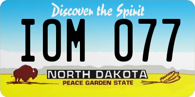 ND license plate IOM077