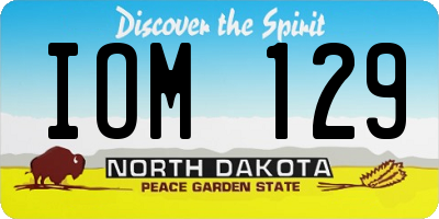 ND license plate IOM129