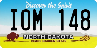 ND license plate IOM148