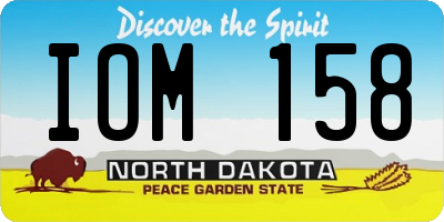 ND license plate IOM158