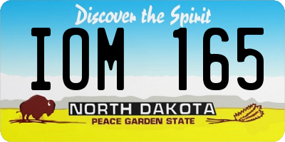ND license plate IOM165