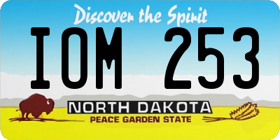 ND license plate IOM253