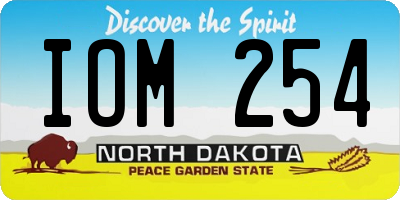 ND license plate IOM254