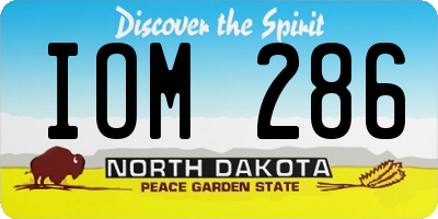 ND license plate IOM286