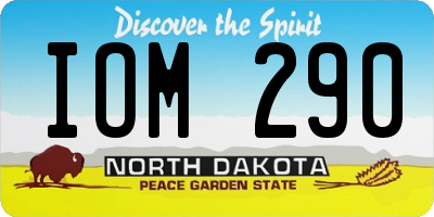 ND license plate IOM290
