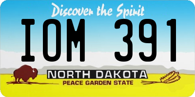 ND license plate IOM391