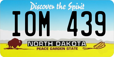 ND license plate IOM439