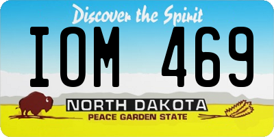 ND license plate IOM469