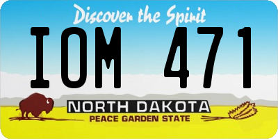 ND license plate IOM471