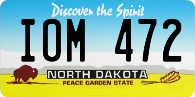 ND license plate IOM472