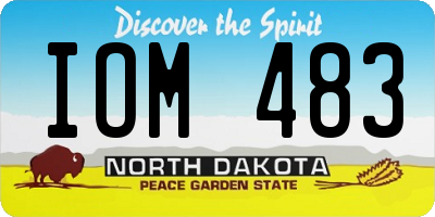 ND license plate IOM483